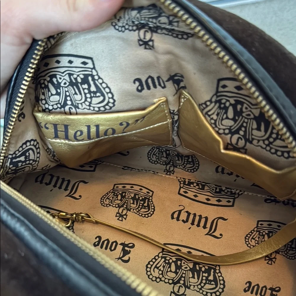Juicy Couture ROYAL JUICY brown gold bowler bag purse Y2K - Picture 13 of 16